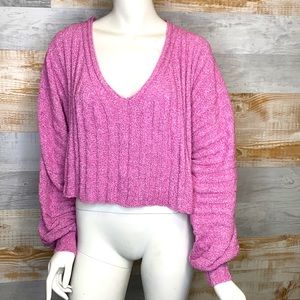 Free People Streetscape Pullover pink size XSmall